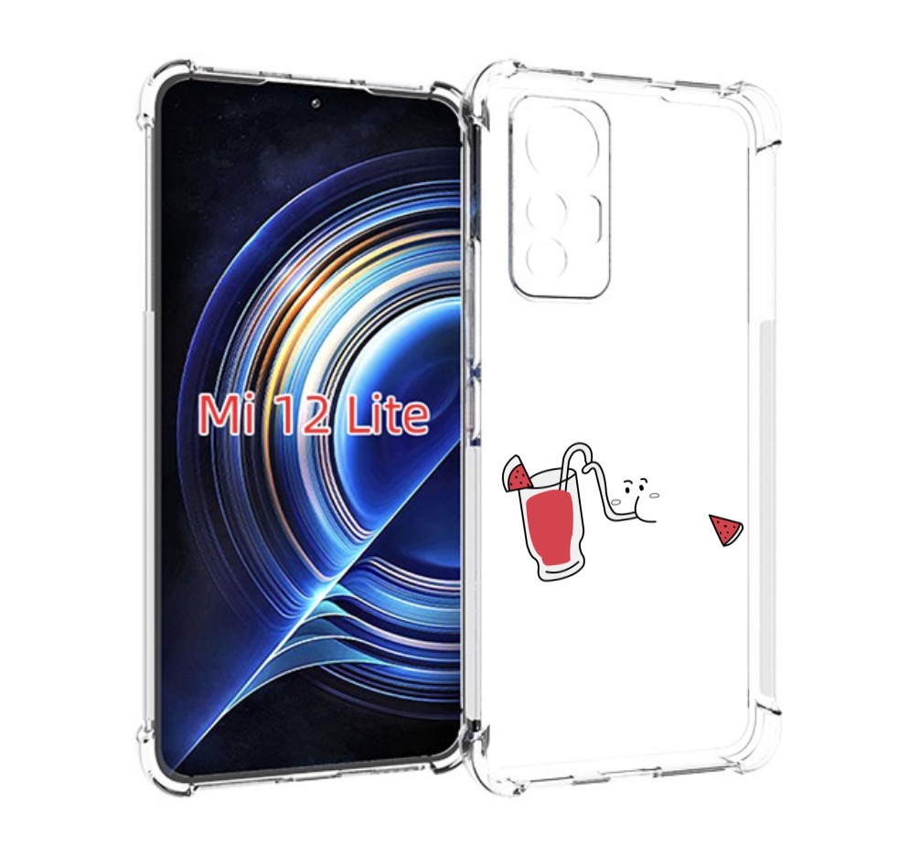 

Чехол MyPads арбузный-напиток для Xiaomi 12 Lite, Прозрачный, Tocco