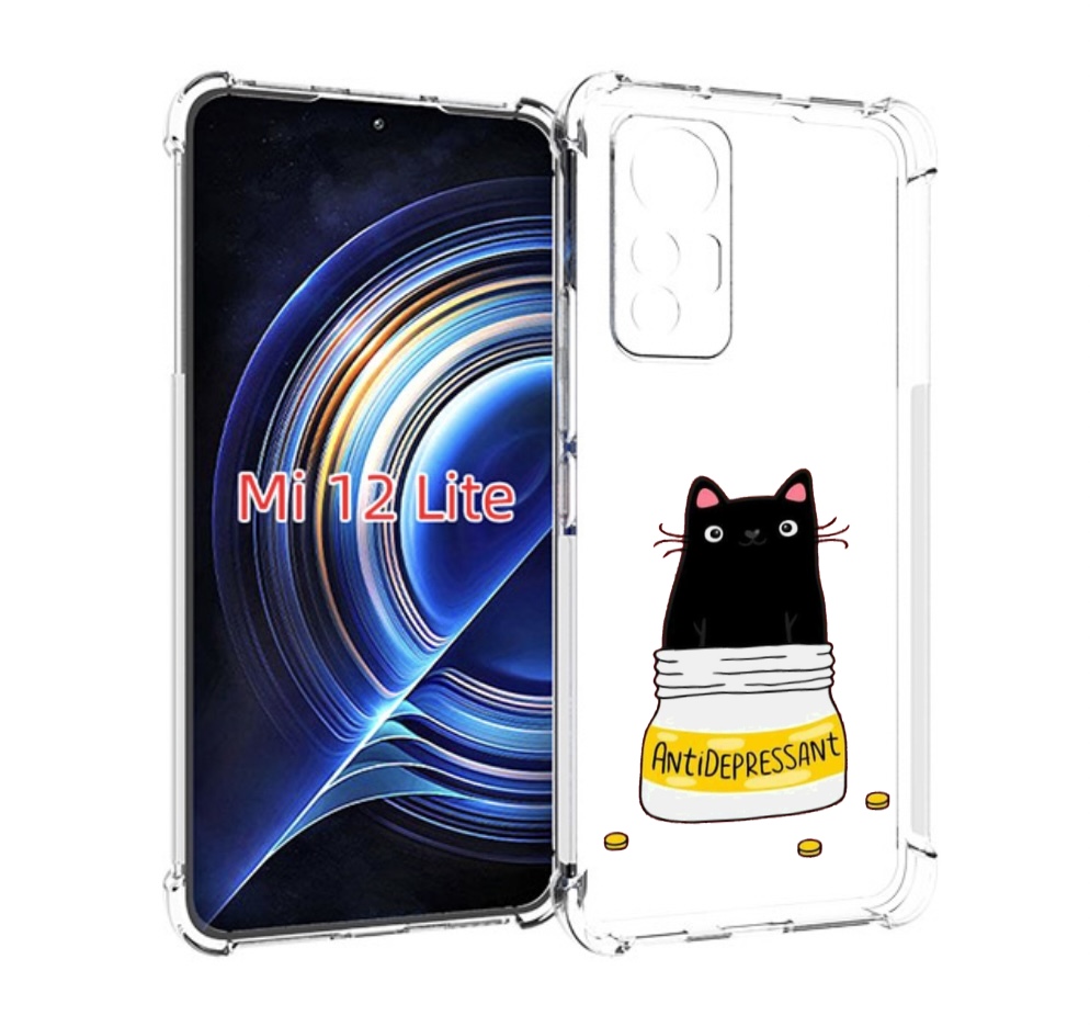 

Чехол MyPads антидепрессант для Xiaomi 12 Lite, Прозрачный, Tocco