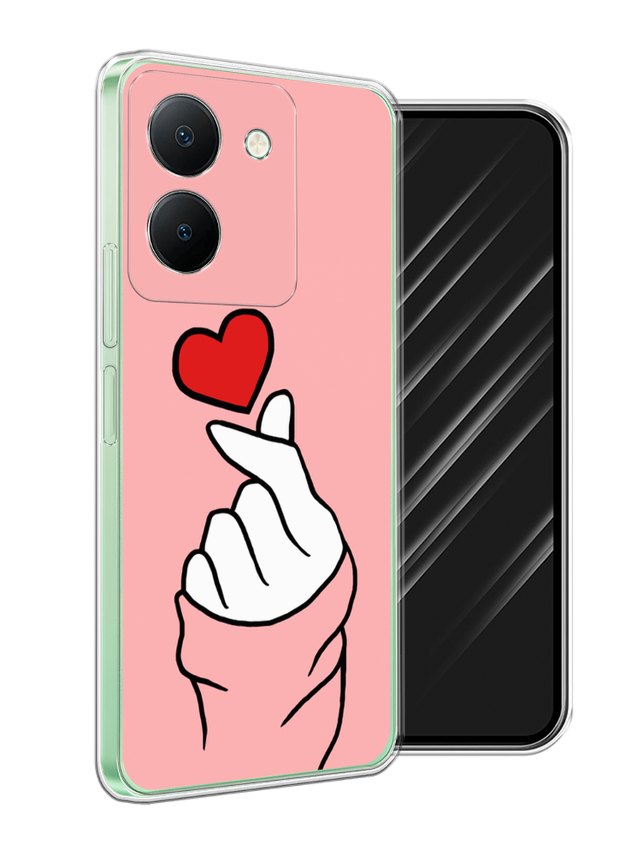

Чехол Awog на Vivo Y27S "Милое сердечко", Белый;красный;черный, 269750-1
