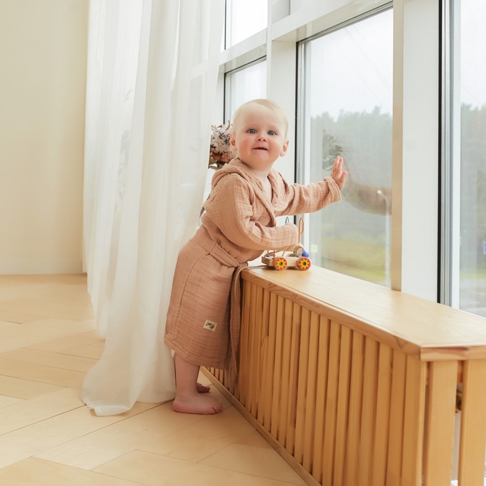 

Халат детский LoveLife Р00015680, бежевый, 104, Soft cotton: KIDS