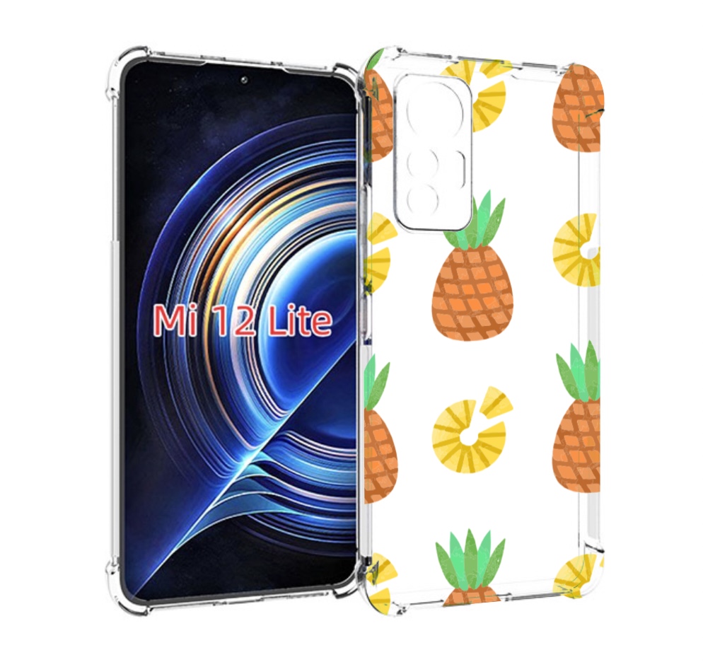 

Чехол MyPads ананасики для Xiaomi 12 Lite, Прозрачный, Tocco