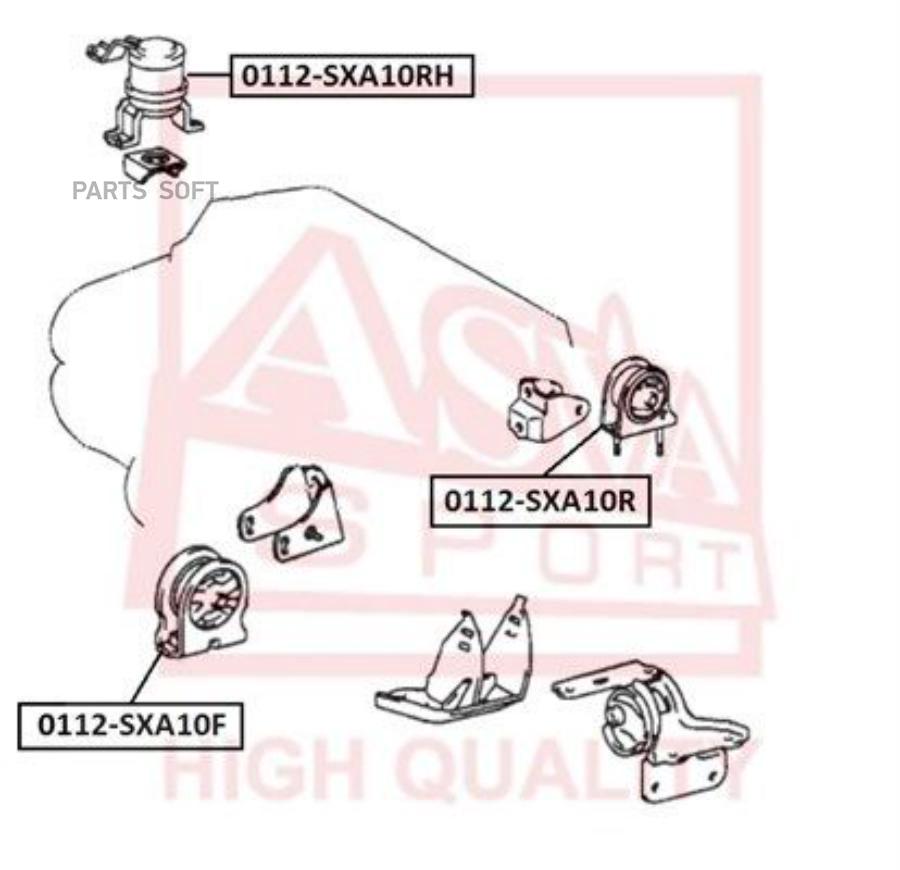 

ASVA '0112SXA10RH Подушка двигателя | прав | 1шт