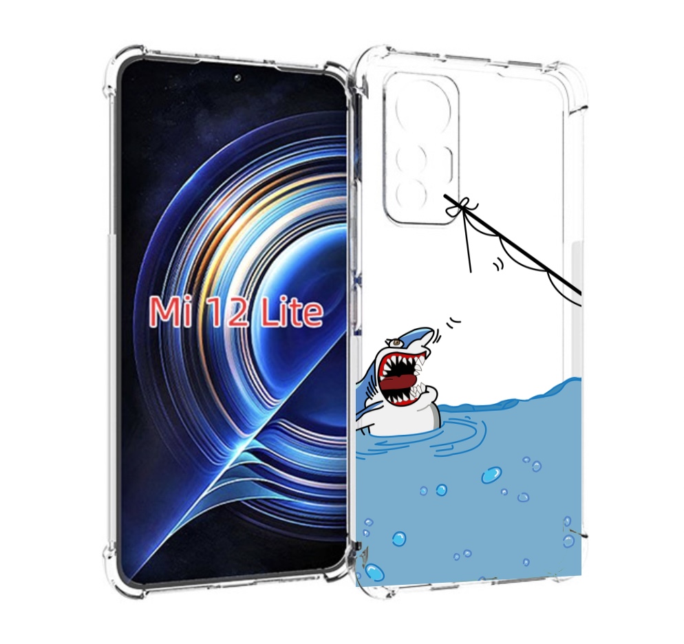 

Чехол MyPads акула-рисунок для Xiaomi 12 Lite, Прозрачный, Tocco