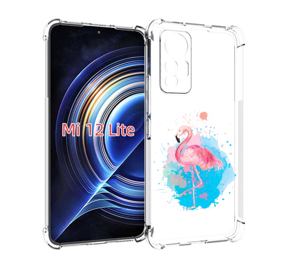 

Чехол MyPads акварельное-фламинго для Xiaomi 12 Lite, Прозрачный, Tocco