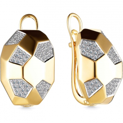 

Серьги с 94 бриллиантами из жёлтого золота Алкор 24463-300, 24463-300