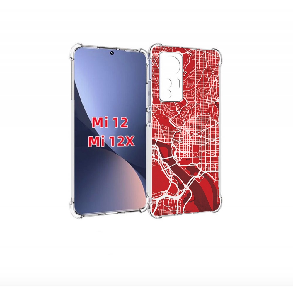 

Чехол бампер MyPads векторная-карта для Xiaomi 12., Прозрачный, Tocco