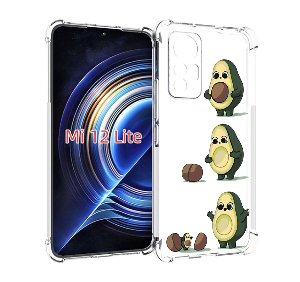 

Чехол MyPads авокадо-с-малышом для Xiaomi 12 Lite, Прозрачный, Tocco