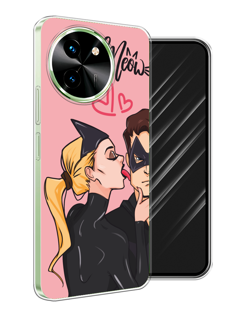 

Чехол Awog на Vivo T3x/Y38 5G "Kiss of Cat Woman", Розовый;черный;бежевый, 2610650-1