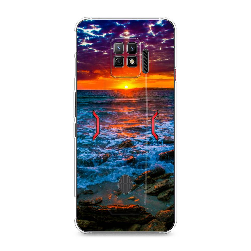 

Чехол на ZTE Nubia Red Magic 7 Pro "Закат 1", Оранжевый;синий, 136050-2