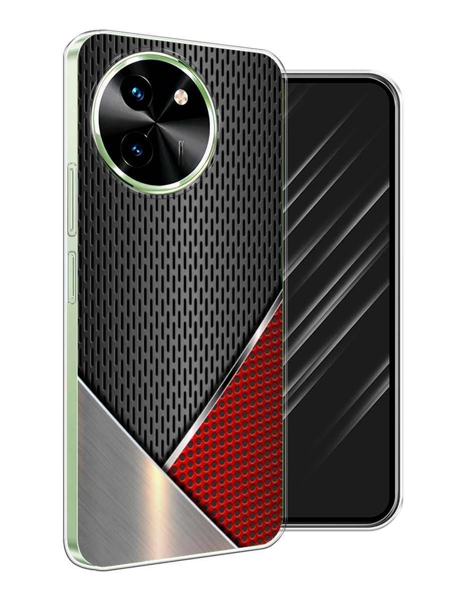 

Чехол Awog на Vivo T3x/Y38 5G "Стальной металл", Черный;красный;серебристый, 2610650-1