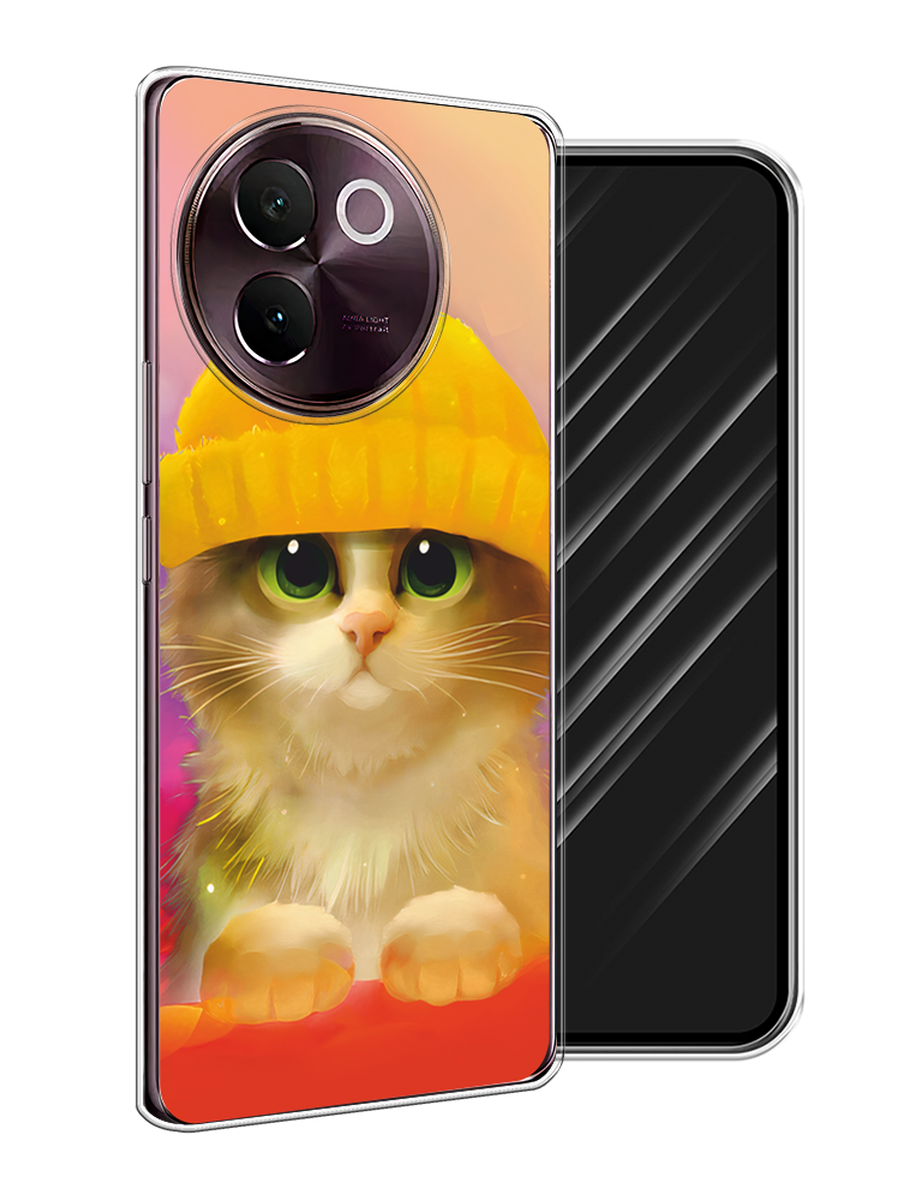 

Чехол Awog на Vivo V30e "Котенок в желтой шапке", Желтый, 2610550-1
