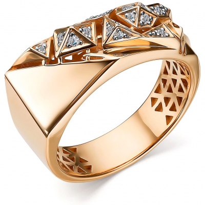 

Кольцо с 16 бриллиантами из красного золота р. 18,5 Алкор 14462-100, 14462-100