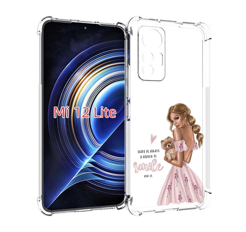 

Чехол MyPads Улыбайся-чаще женский для Xiaomi 12 Lite, Прозрачный, Tocco
