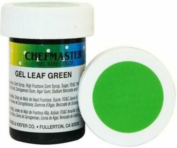 Краска Зеленый лист гелевая концентрир. Leaf Green Chefmaster, 28 гр.