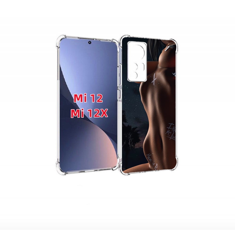 

Чехол бампер MyPads белые-татуировки-на-теле для Xiaomi 12., Прозрачный, Tocco