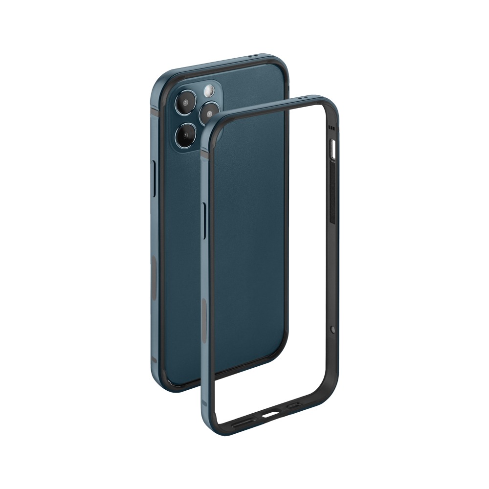 фото Чехол защитный alum bumper для apple iphone 12 pro max, синий, deppa