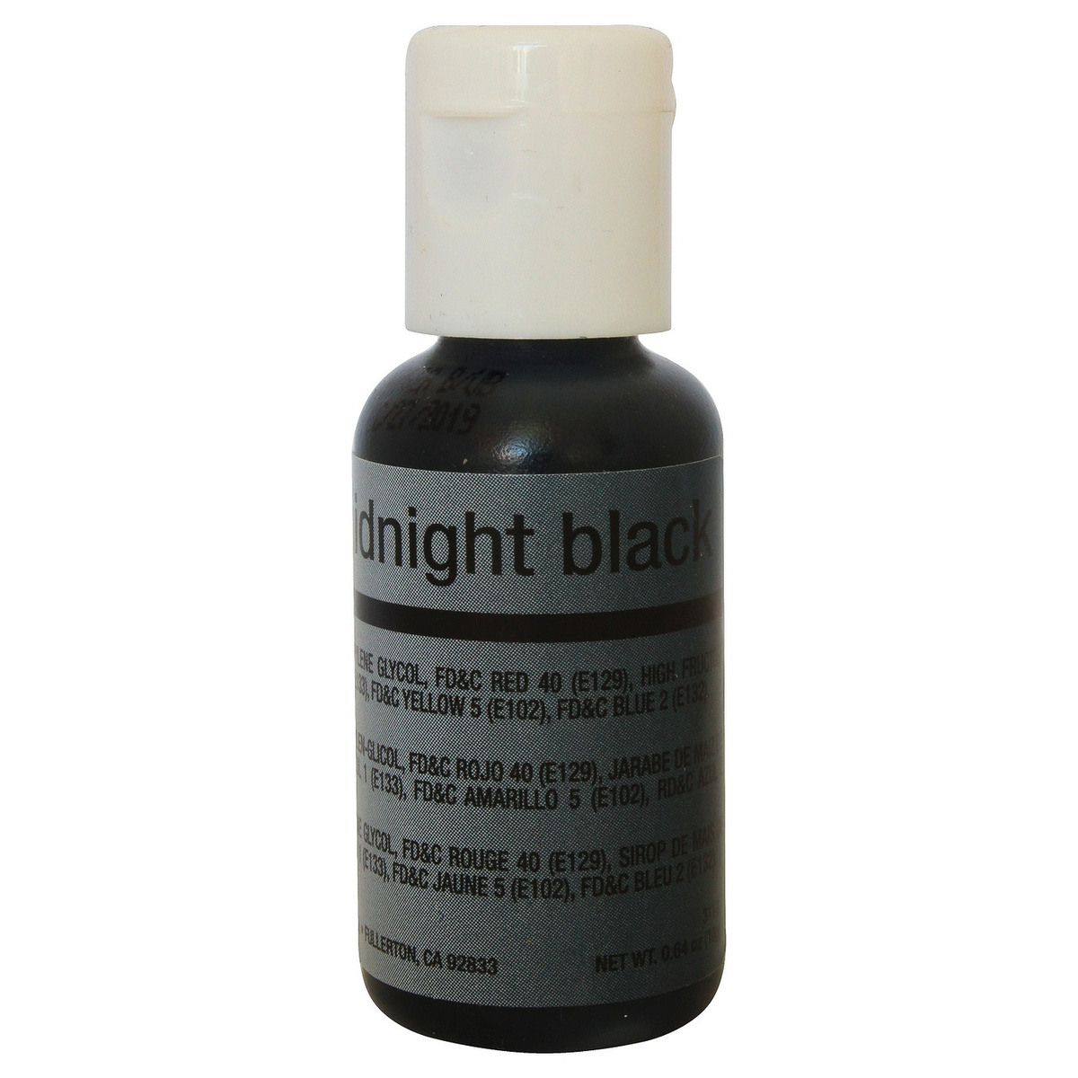 фото Краска для аэрографа черная midnight black chefmaster, 18 гр.