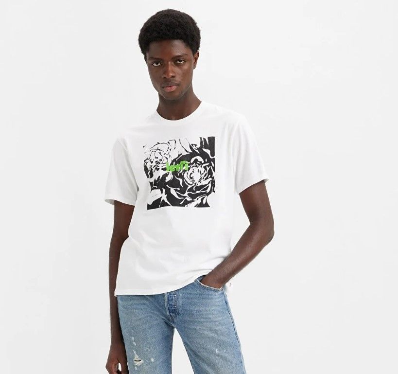 

Футболка мужская Levi's 1614309610 белая XL, Белый, 1614309610