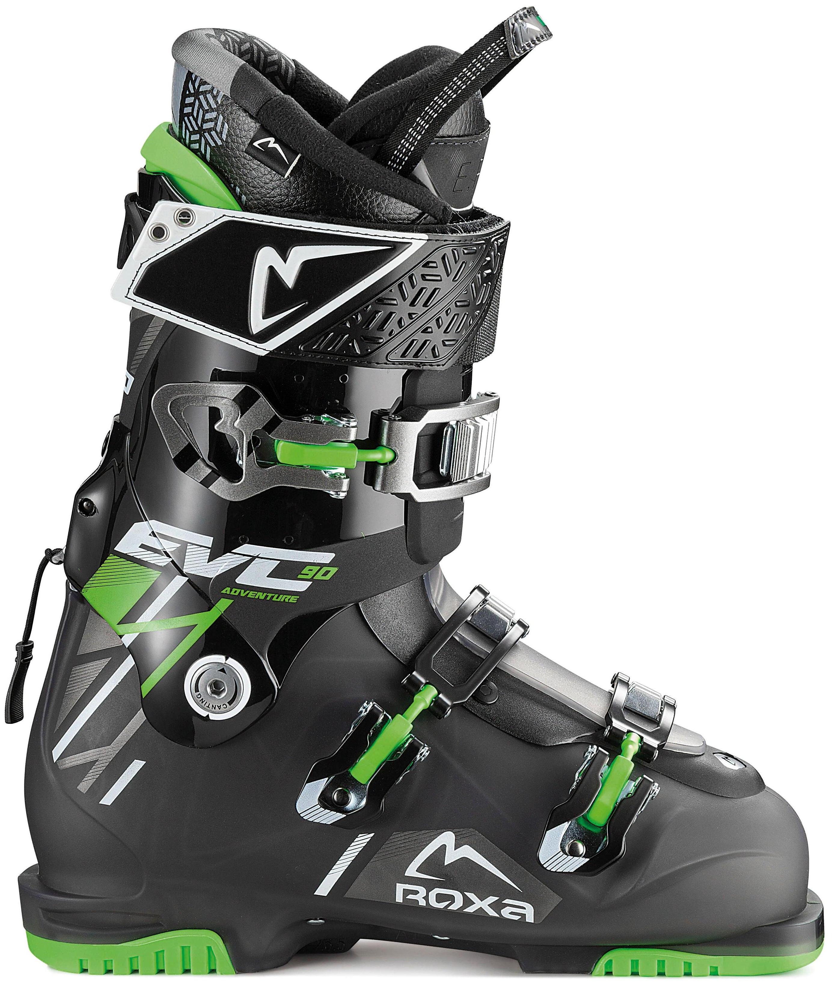 фото Горнолыжные ботинки roxa evo 90 trans black/black/lime (см:29,5)