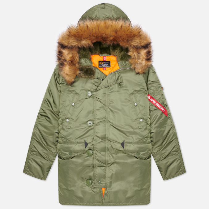 Парка мужская Alpha Industries MJN31210C1-310 зеленая XL