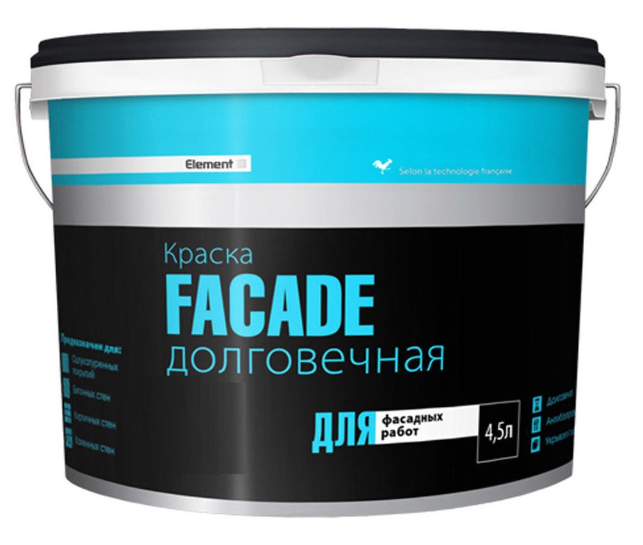 

Краска FAADE для наружных работ латексная 9 л база С