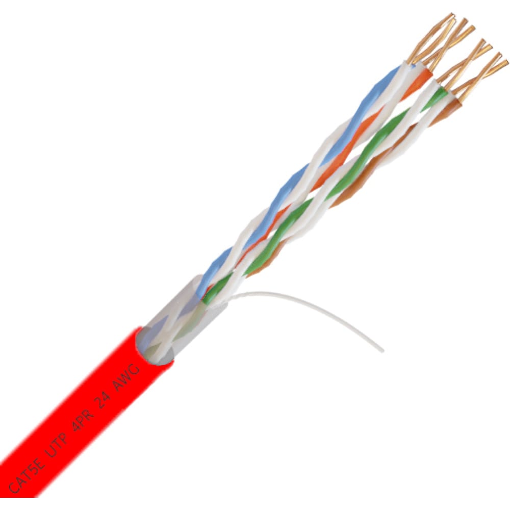 Netlink Кабель ОМЕДНЕННЫЙ NL-CCA UTP 4PR 24 AWG CAT5е 305м ВНУТРЕННИЙ КРАСНЫЙ УТ-00000571