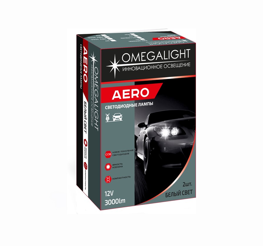 фото Комплект ламп led omegalight aero h7 3000lm (2шт)