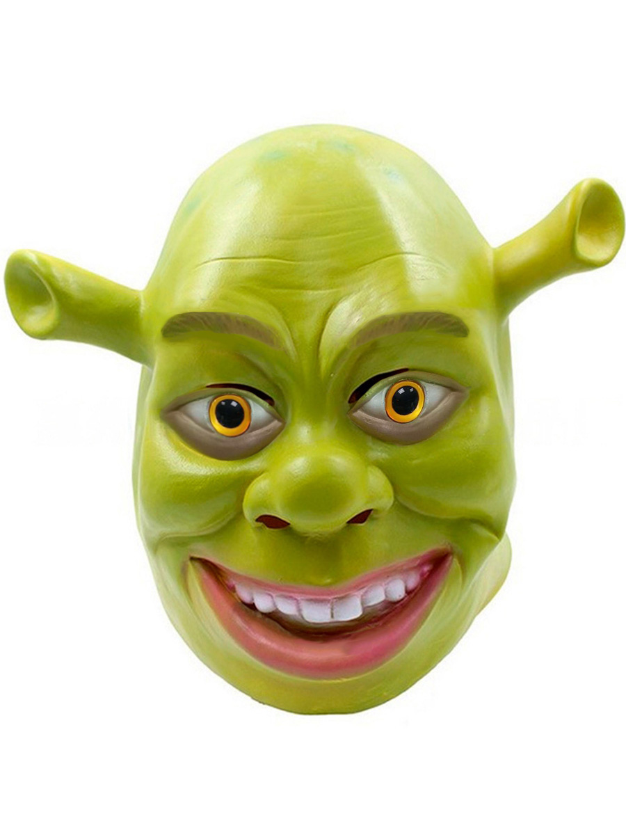 Карнавальная маска StarFriend огр Шрек Shrek резина, 26 см