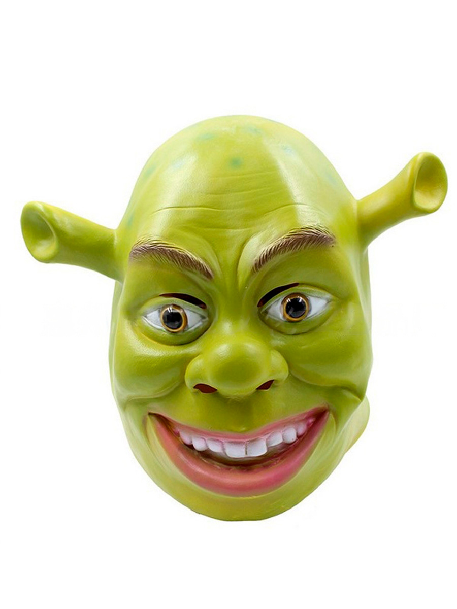 Карнавальная маска StarFriend огр Шрек Shrek резина, 25 см карнавальная маска starfriend чужой лицехват alien facehugger кожзам липучки 12 см