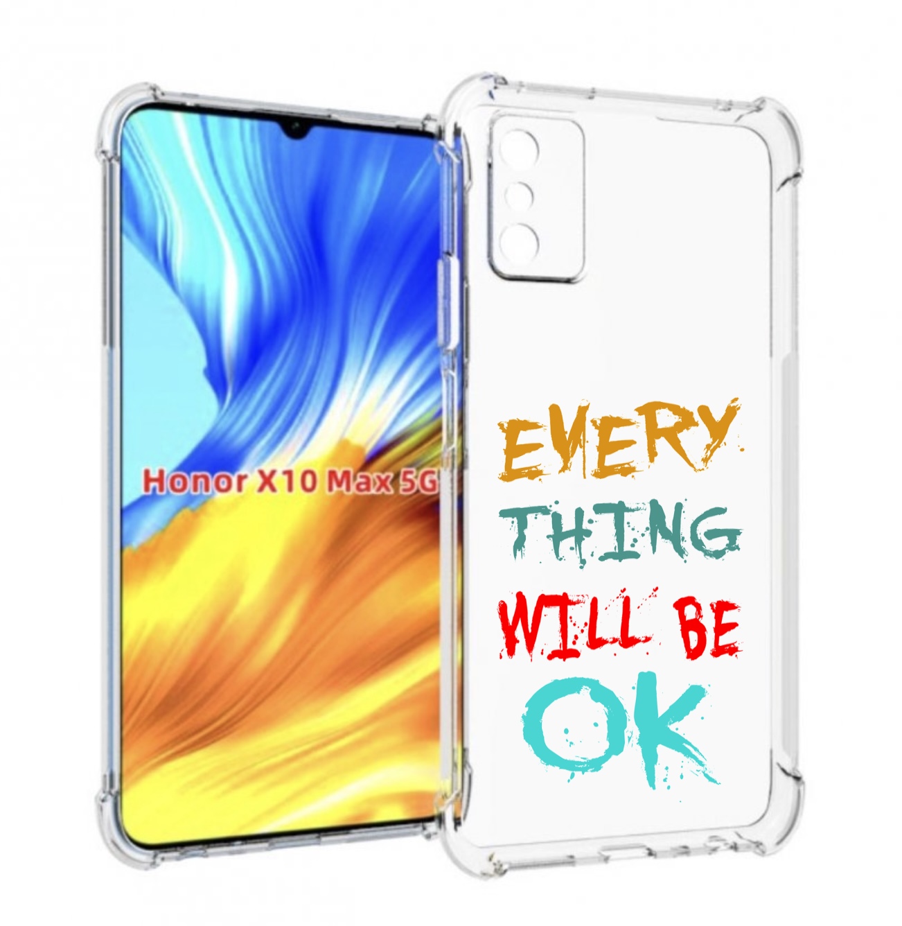 

Чехол MyPads все-будет-хорошо для Honor X10 Max, Прозрачный, Tocco
