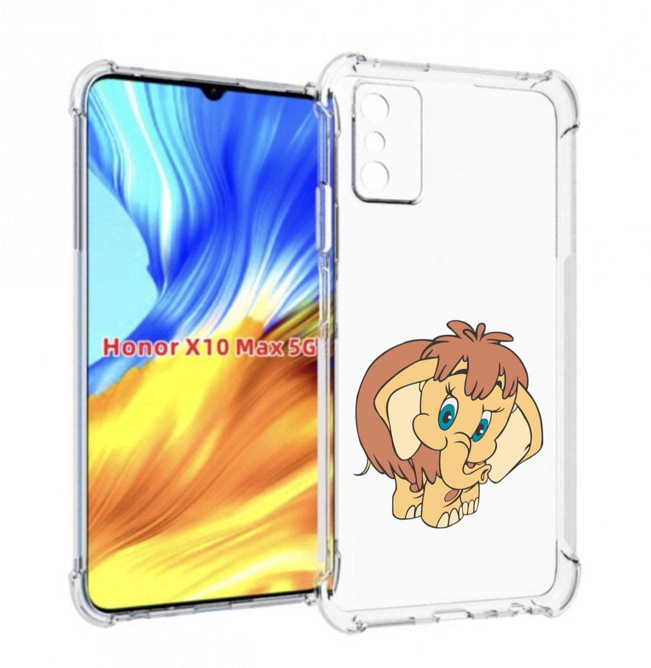 

Чехол MyPads волосатый-слоник детский для Honor X10 Max, Прозрачный, Tocco