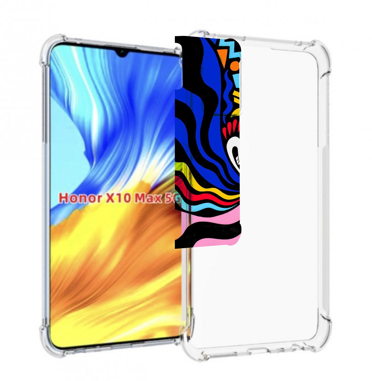 

Чехол MyPads волнистая-абстракция для Honor X10 Max, Прозрачный, Tocco