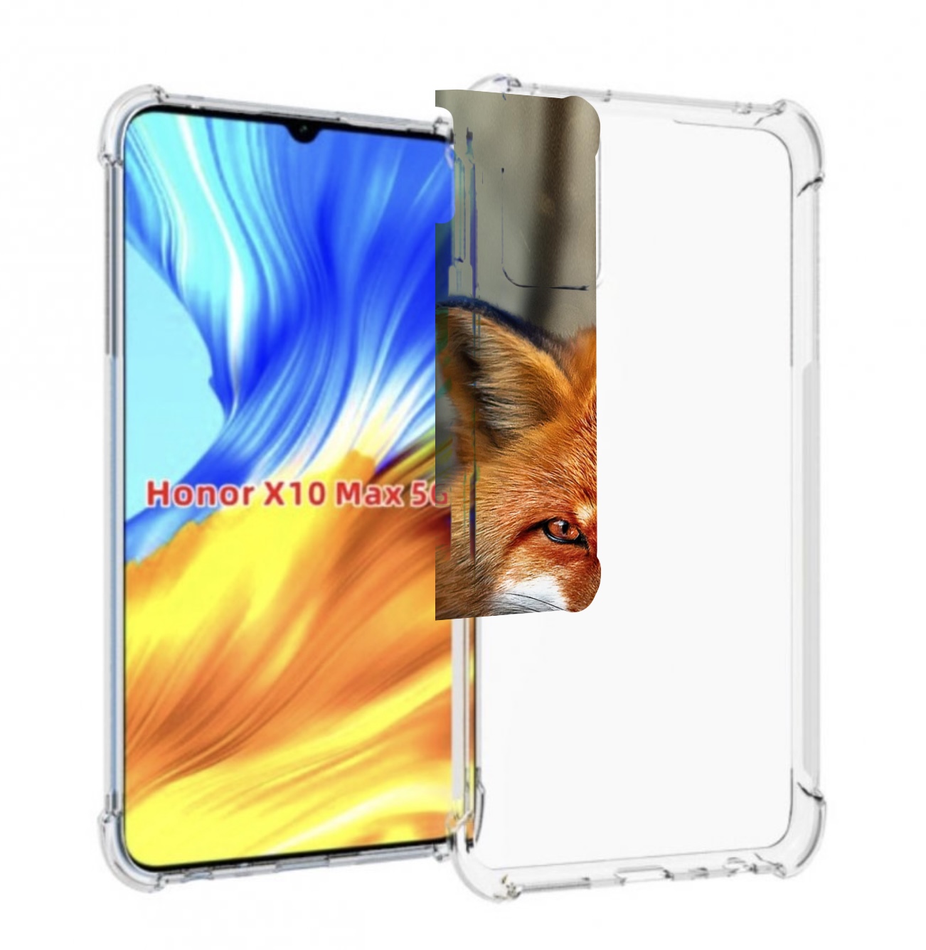 

Чехол MyPads волк-лиса для Honor X10 Max, Прозрачный, Tocco