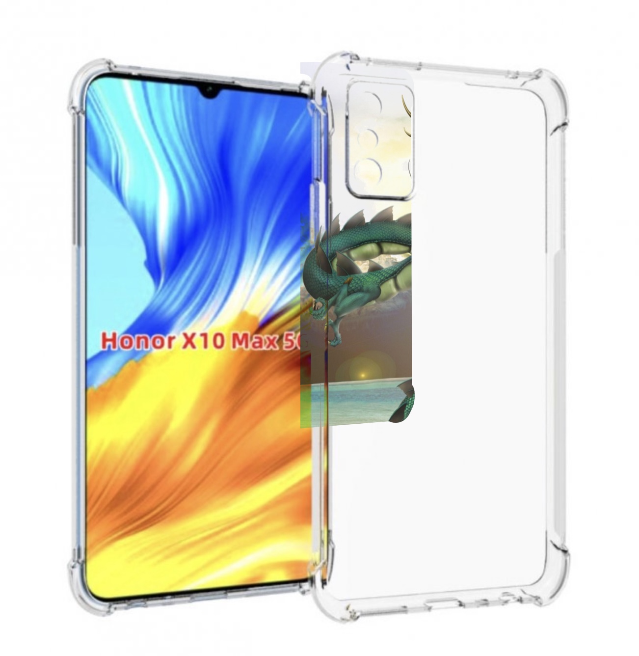 

Чехол MyPads водяной-дракон для Honor X10 Max, Прозрачный, Tocco