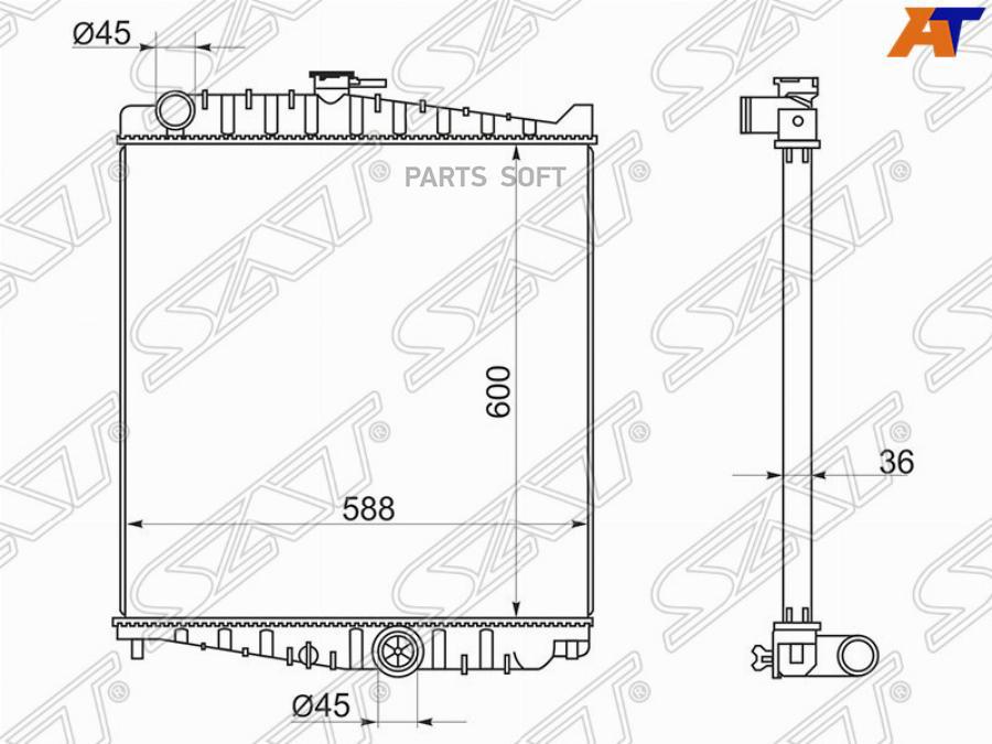 

Радиатор Nissan Ud Condor Lk260E/ Lk260B/ Mk260E/ Mk260B 1999-/ Md92 SAT NS00181