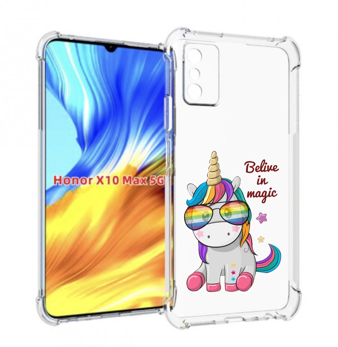 

Чехол MyPads верю-в-магию детский для Honor X10 Max, Прозрачный, Tocco