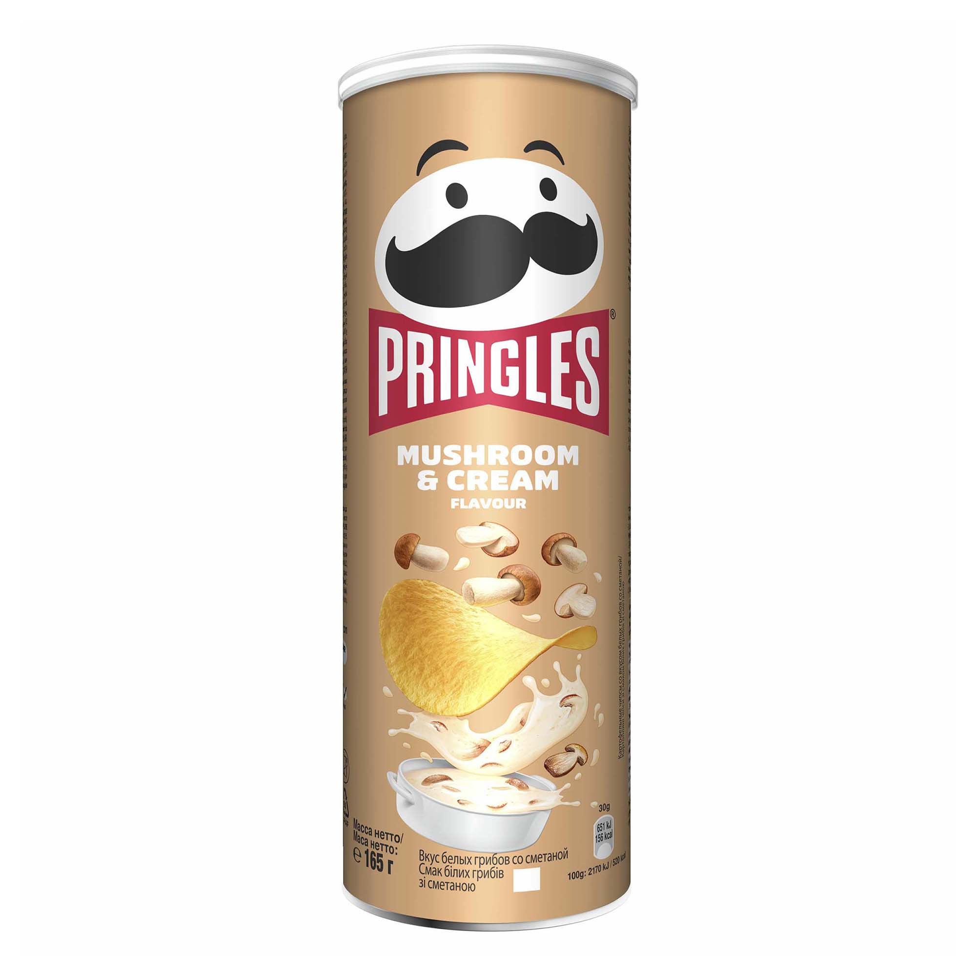 

Чипсы картофельные Pringles белые грибы-сметана 165 г