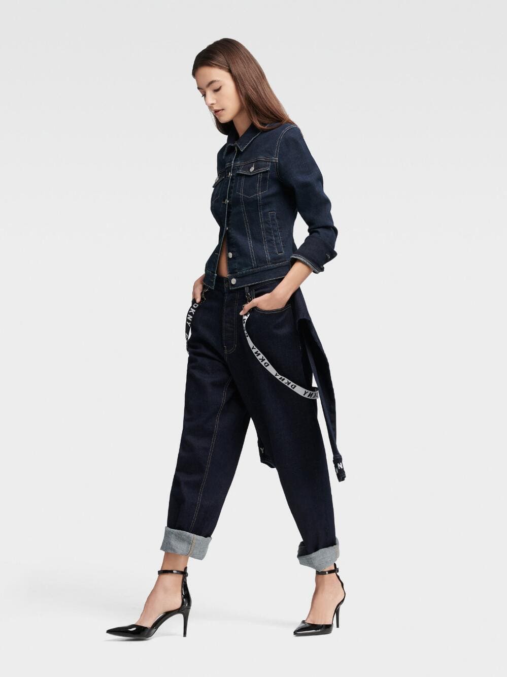 

Брюки женские DKNY P9GKXBOG/INDS синие S, P9GKXBOG