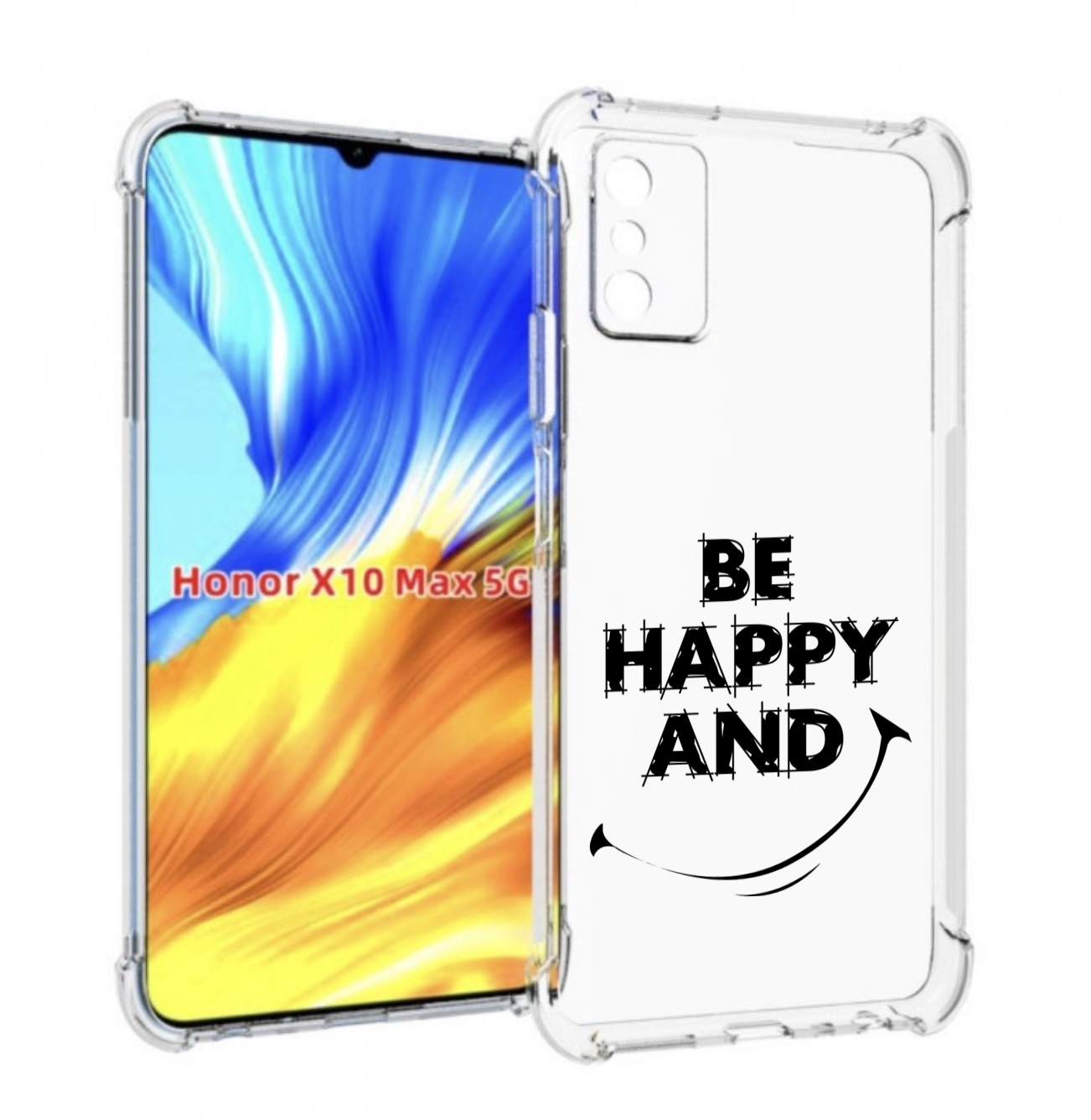 

Чехол MyPads будь-счастливым для Honor X10 Max, Прозрачный, Tocco