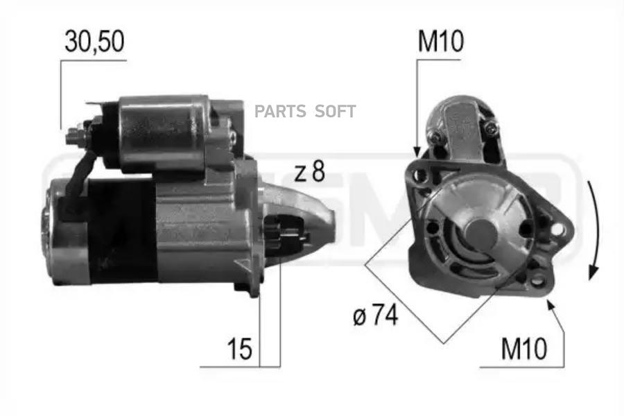 

Стартер mazda 3 1.4/1.6 03-09 1kw 220541