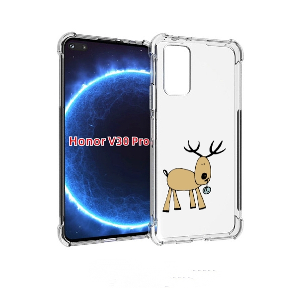 

Чехол бампер MyPads Олень с шариком для Honor V30 Pro, Прозрачный, Tocco