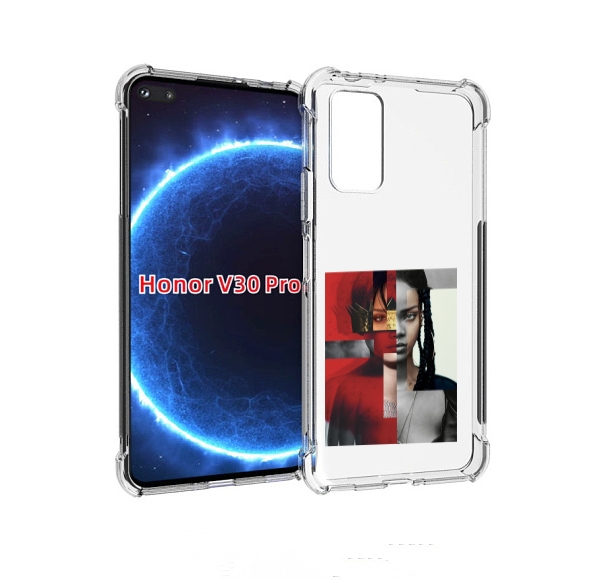 

Чехол бампер MyPads Обложка-Рианна для Honor V30 Pro, Прозрачный, Tocco
