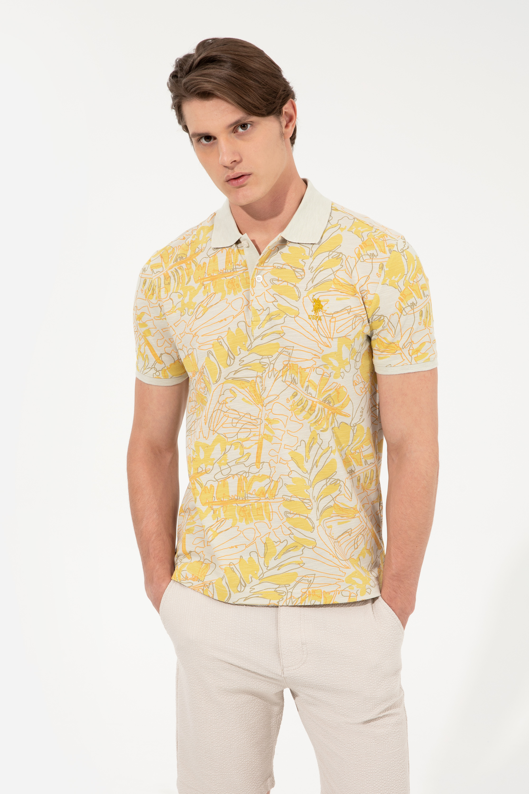 

Футболка мужская U.S. POLO Assn. G081SZ0110EMBA желтая XL, G081SZ0110EMBA