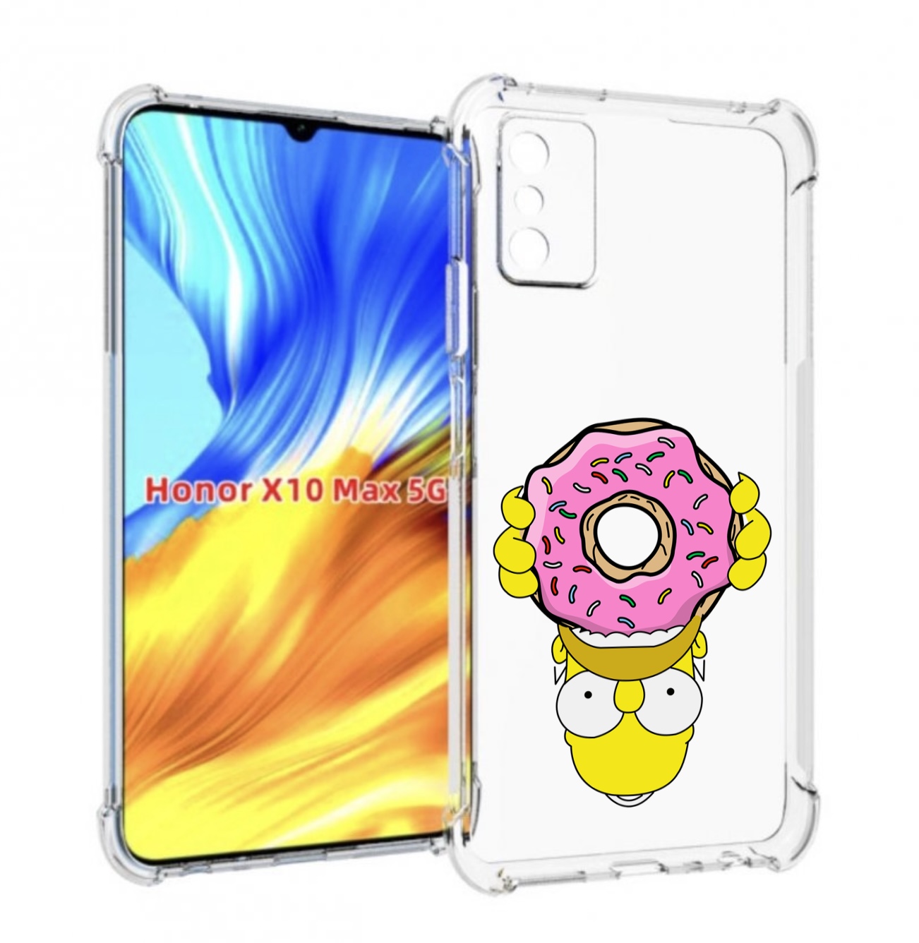 

Чехол MyPads большой-пончик для Honor X10 Max, Прозрачный, Tocco