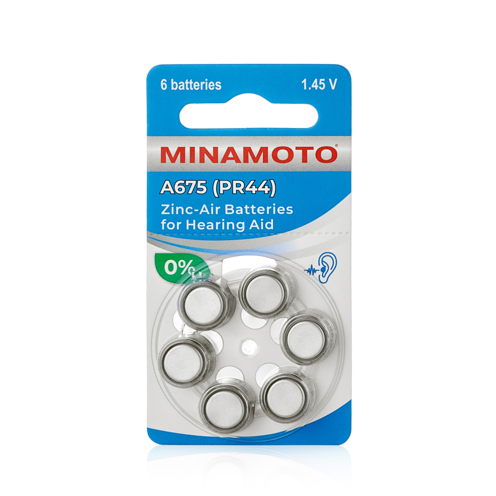 Minamoto батарейка слуховая A675 PR44 6/card 88675