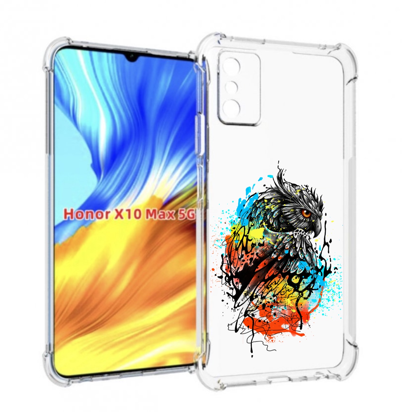 

Чехол MyPads Творческая сова для Honor X10 Max, Прозрачный, Tocco