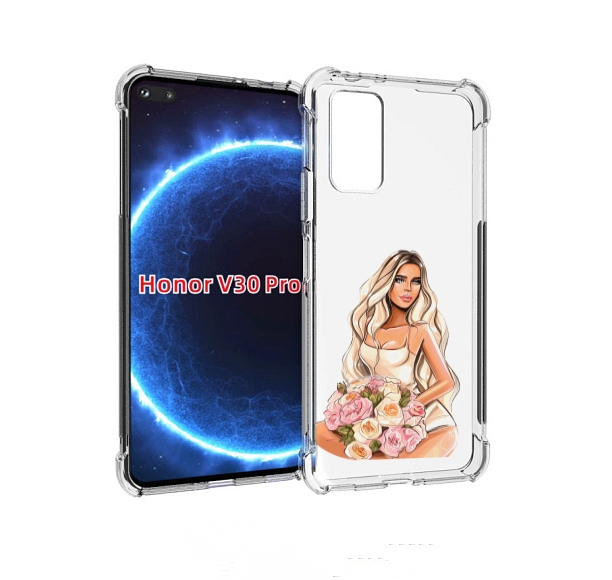 

Чехол бампер MyPads Нежная-девушка женский для Honor V30, Прозрачный, Tocco