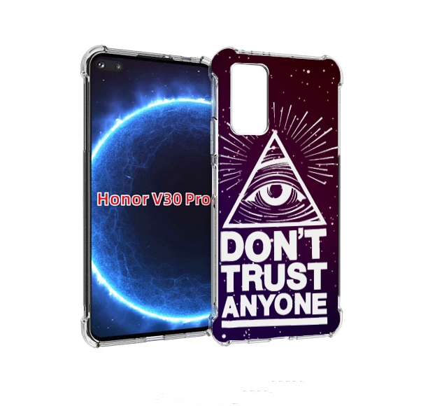 

Чехол бампер MyPads Не-доверяй для Honor V30 Pro, Прозрачный, Tocco