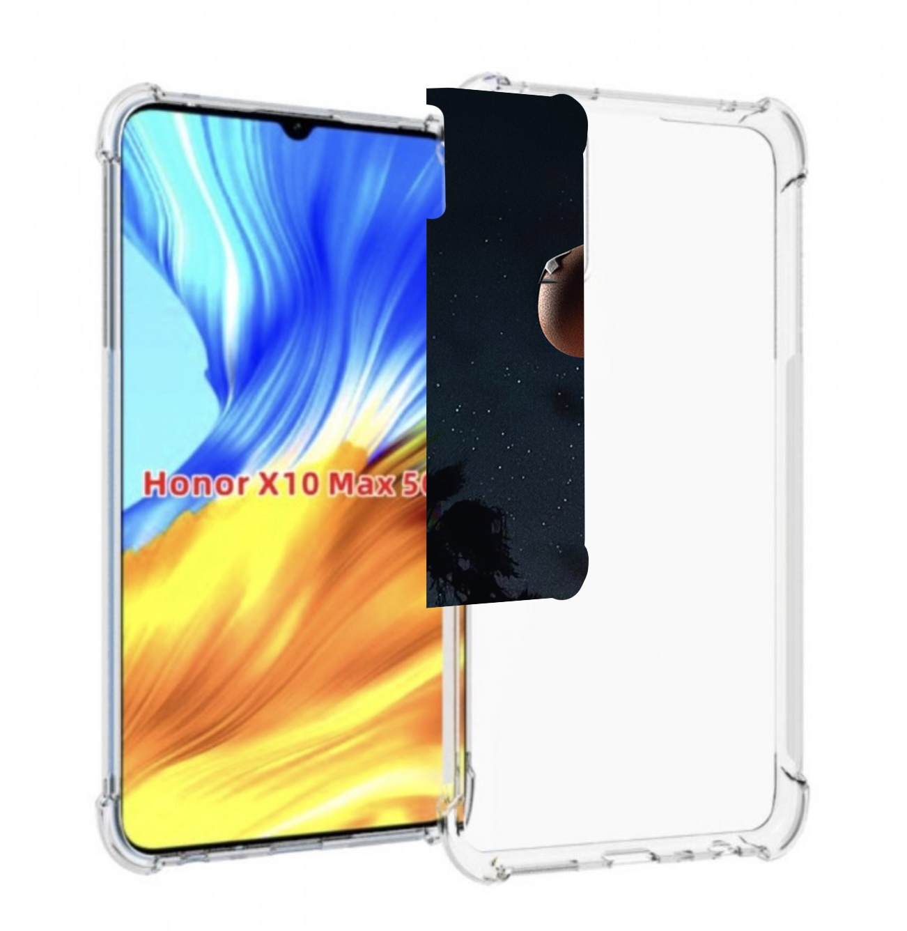 

Чехол MyPads белые-татуировки-на-теле для Honor X10 Max, Прозрачный, Tocco