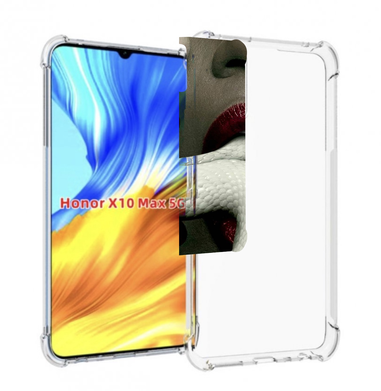 

Чехол MyPads белая-змея для Honor X10 Max, Прозрачный, Tocco